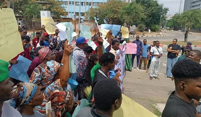 Displaced Makoko residents, others protest at Lagos Assembly