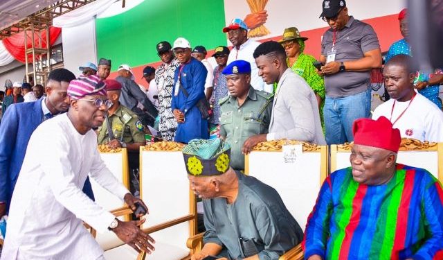 Sanwo-Olu, his deputy, Ambode, others grace APC state congress