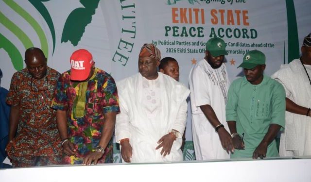 Ekiti Polls: 13 Political parties sign peace accord ahead of June 20 governorship election