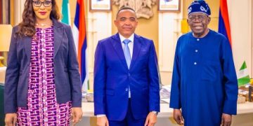 Tinubu receives Madagascar president in Abuja