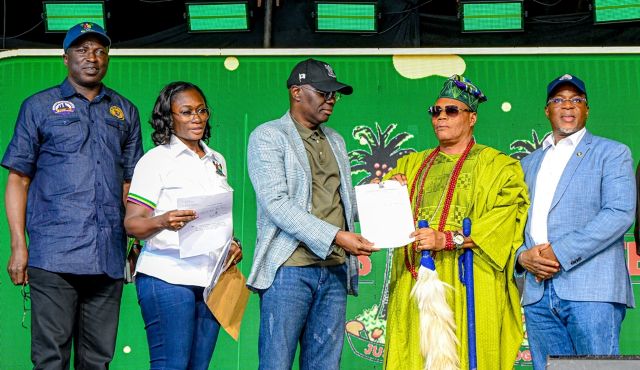 Lagos govt presents land allocation letters to 98 communities in Lekki