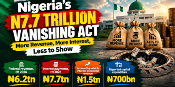 Nigeria’s N7.7trn Vanishing Act: More revenue, more interest, less to show